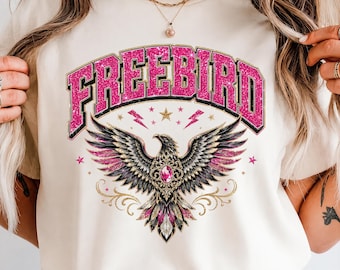 Freebird Leopard Print PNG, Sublimation Shirt Design, Instant Download Digital File, Leopard Text Graphic for Tees & Crafts