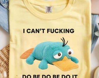 Funny Platypus PNG Digital Download, Sarcastic Humor Shirt Design DTF Print, Tired Mood Sublimation File, Funny Quote Comfort Colors PNG