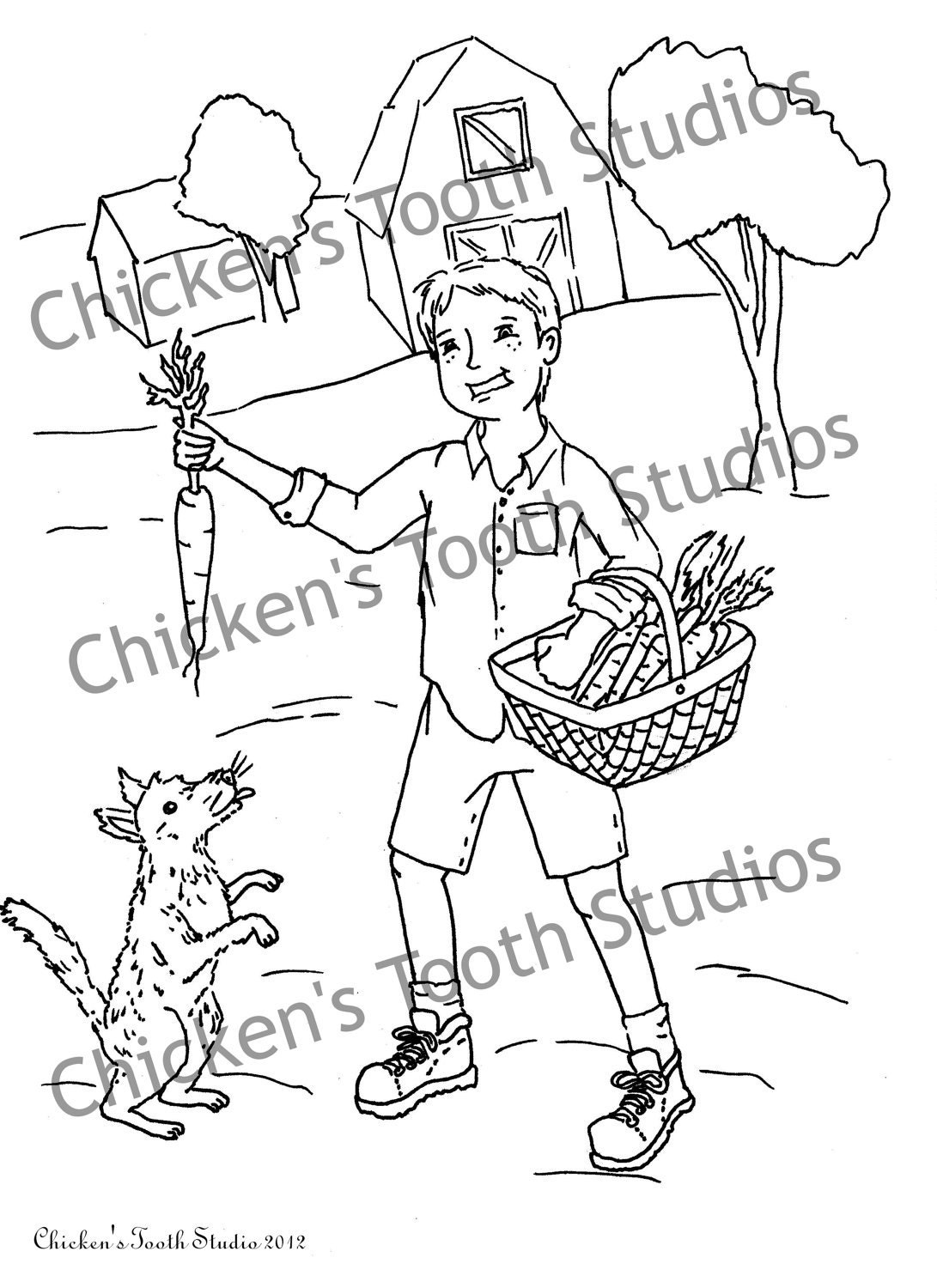 Printable Coloring Book, Down on the Farm - Etsy