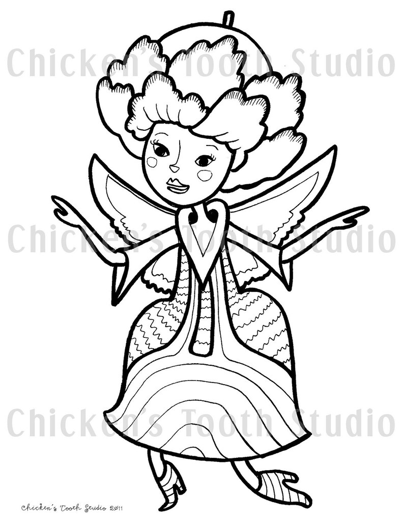 Printable Coloring Book FAERIES - Etsy