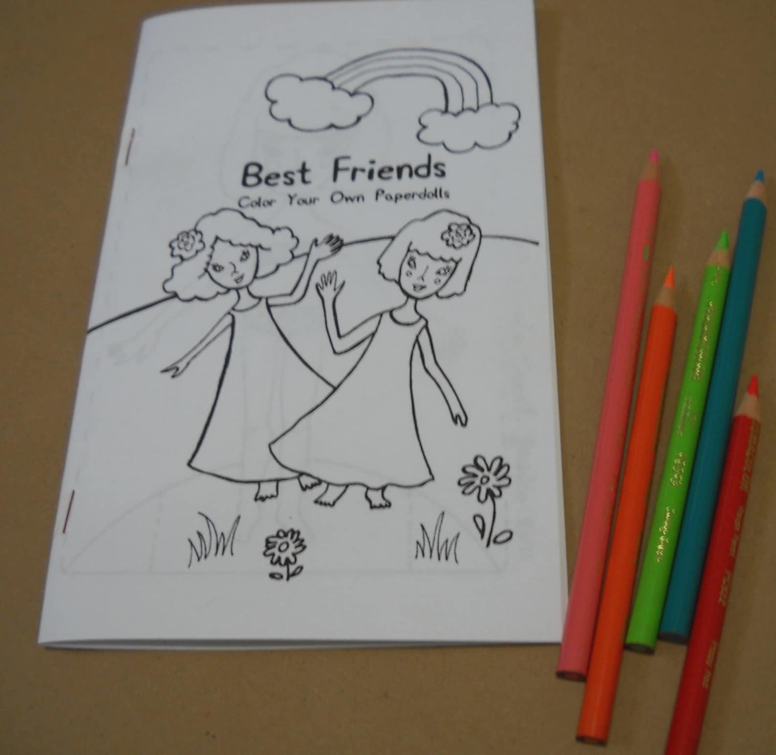 Printable Paper Dolls, Color Your Own (best Friends) - Etsy