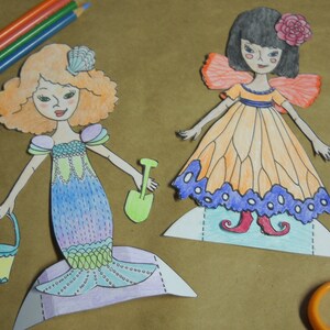 Printable Paper Dolls, Color Your Own (Best Friends)