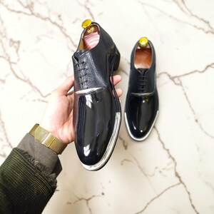 black and silver dress shoes men Black & Silver Men's Dress Shoes + Belt Ja Ja Genau