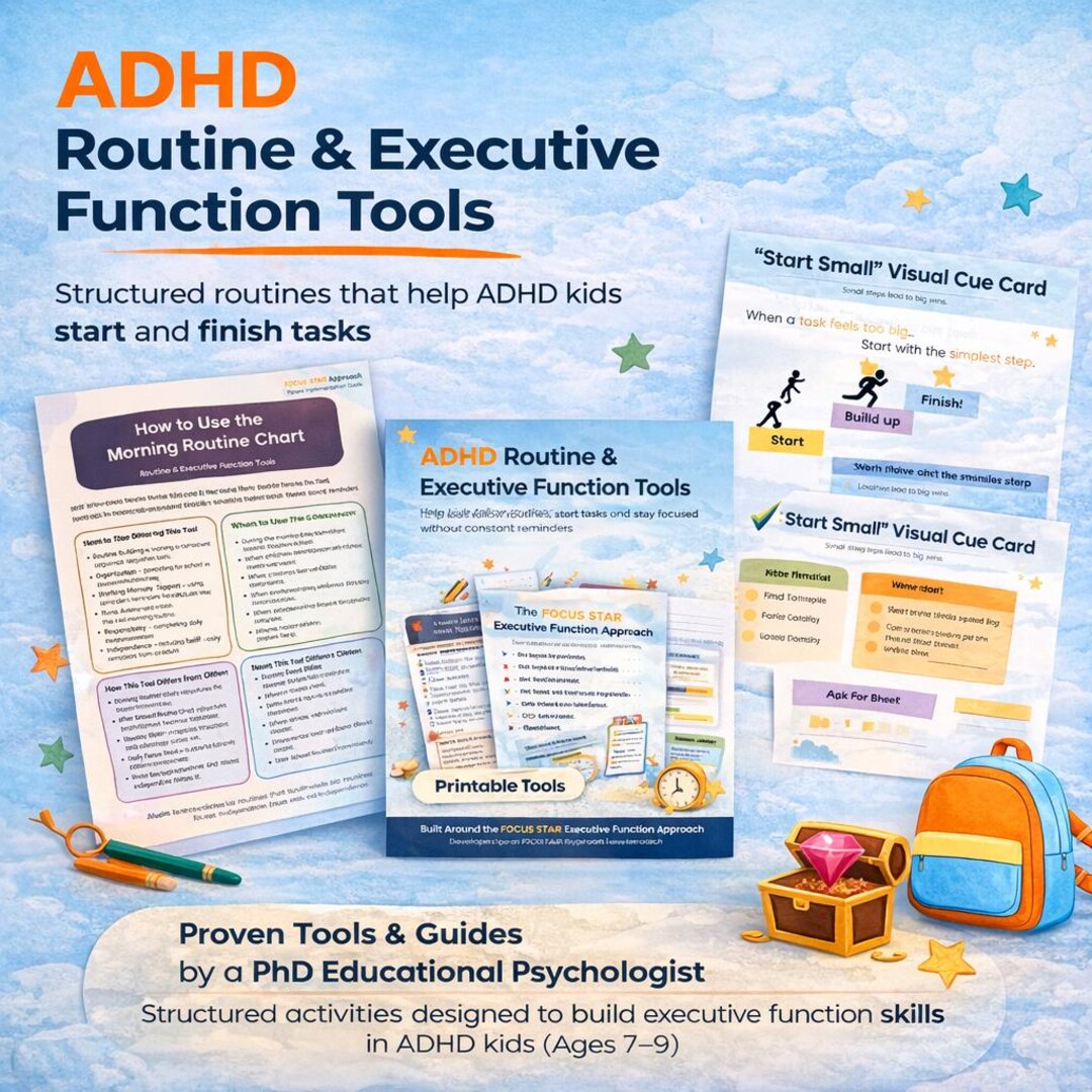 ADHD Routine Chart for Kids | Visual Schedule Printable, Task ...