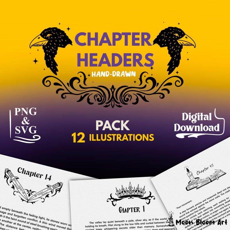 Fantasy Chapter Header Graphics Fantasy Chapter Header - Etsy