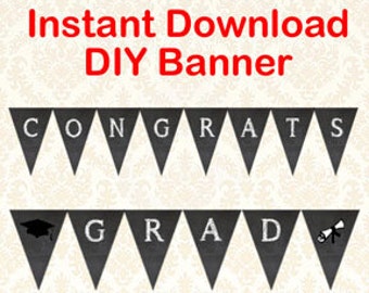 banner class of 2018 graduation party chalkboard grad party etsy