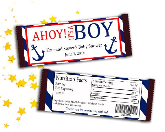 baby shower hershey bar wrappers