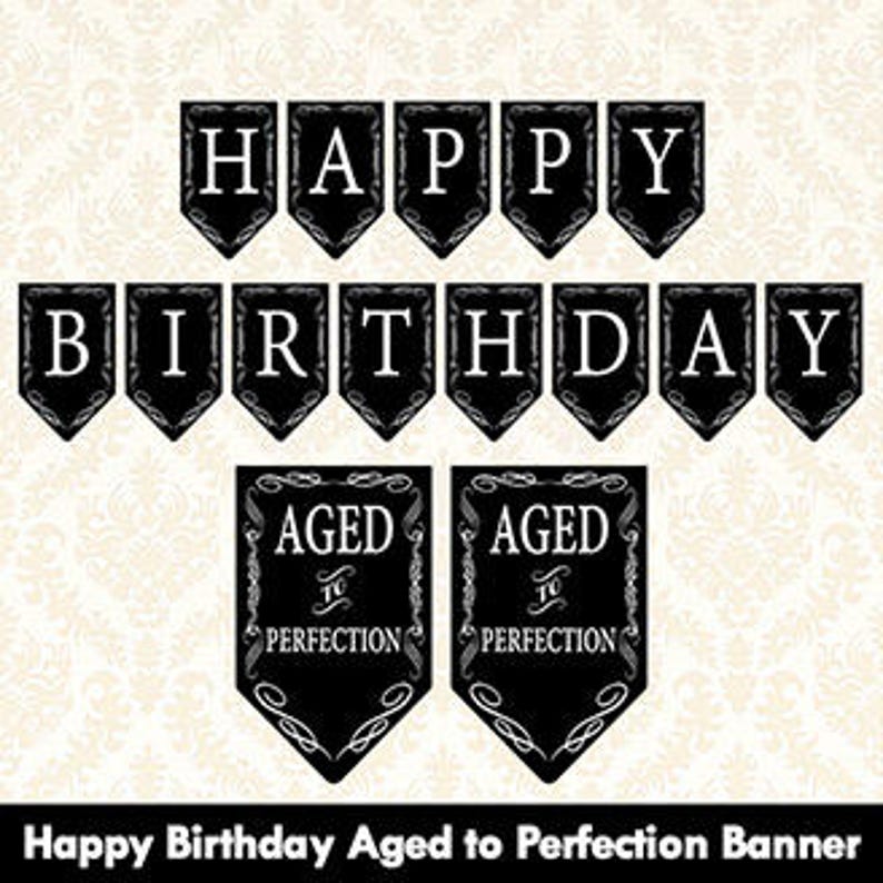 Tortenaufsatz „Aged To Perfection“ – Schwarz-glitzernd, 16,5 X 13,7 Cm | Für Geburtstag, Ruhestand & Verlobung