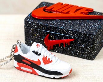 Porte-clés Air Max 90 rouge + boîte d'égouttement - Breloque solide