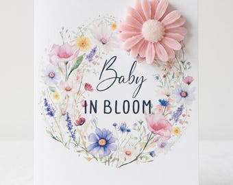 Baby Shower Gift, Baby in Bloom Card, Scented Wax Melt Gift, New Mom Present, Small Gift Idea, Ready to Gift