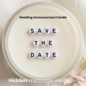 Wedding Announcement Candle | Hidden Message Save the Date Reveal