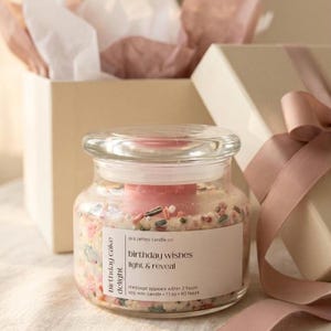 Birthday Candle with Hidden Message | Soy Wax Surprise Gift for Her