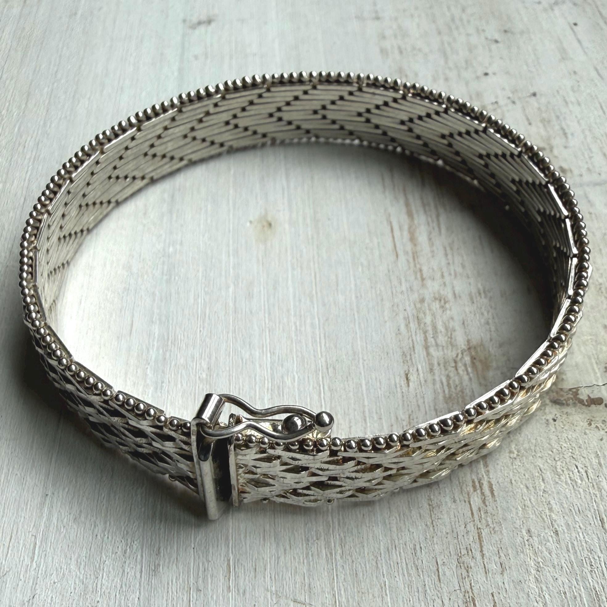 Vintage Sterling Silver Italian Bracelet - Etsy