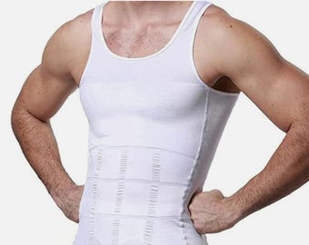 Men Body Shaper Slimming Tummy Vest Thermal Compression Shirt Tank Top Shapewear