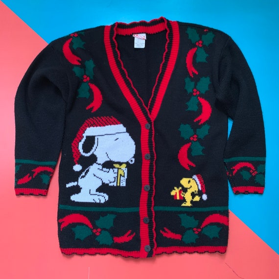 Snoopy and Friends Christmas Cardigan Sweater