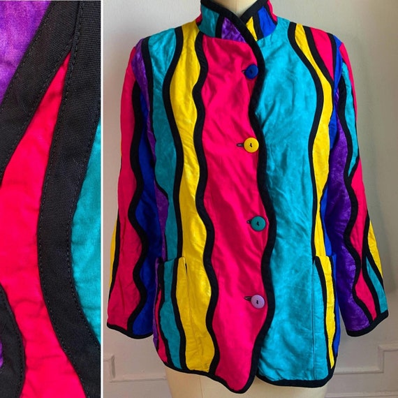 Vintage Multicolored Quilted Jacket