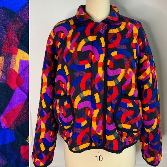 Vintage Quilted Multicolored Jacket