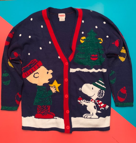 Vintage Snoopy and Friends Cardigan Sweater