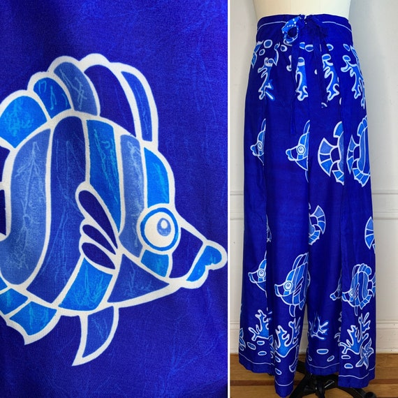 Vintage Tropical Wrap Pants
