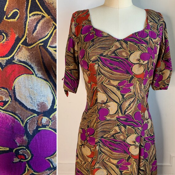 Vintage 90s Floral Maxi Dress