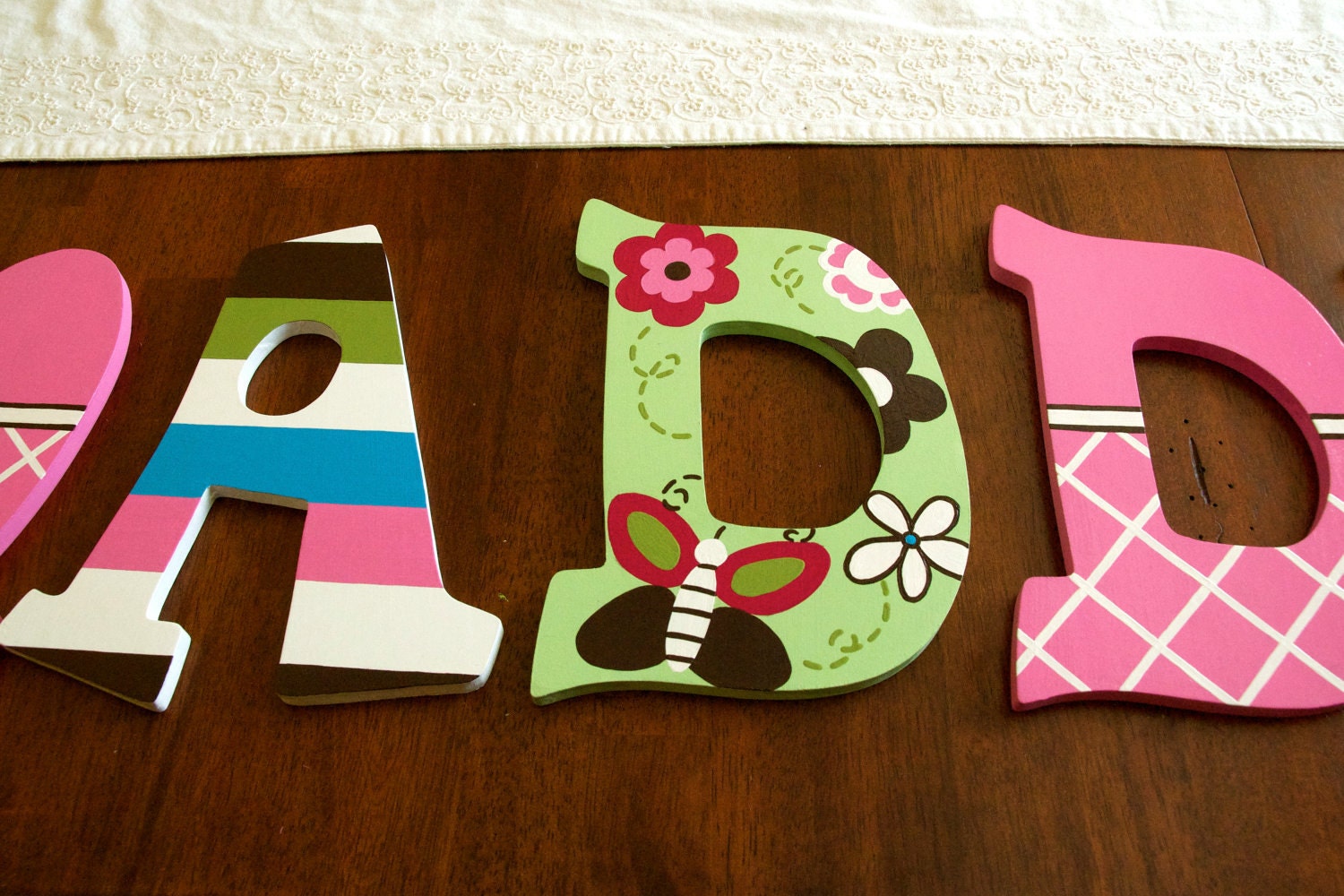 Hand Painted Nursery Letters CoCaLo Taffy Bedding Etsy