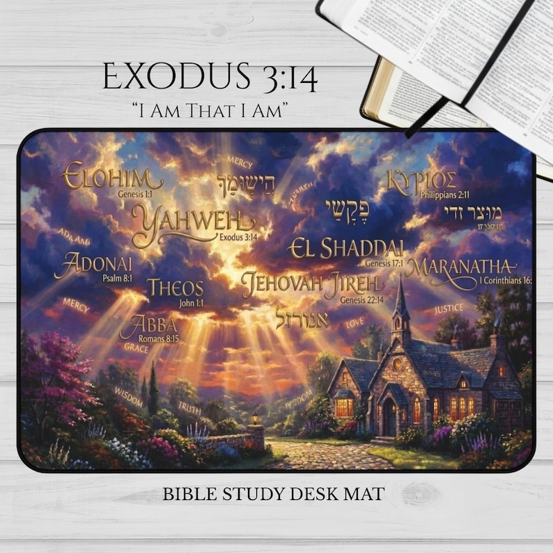 Desk Mat | Names of God Over Cobblestone Church | Bible Study Resource ...