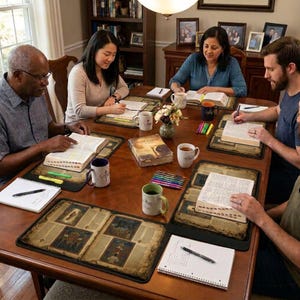 Ancient Ethiopian Papyrus of the Book of Enoch Desk Mat | Ancient Biblical Manuscript Design | Christian Study Desk Pad image 5