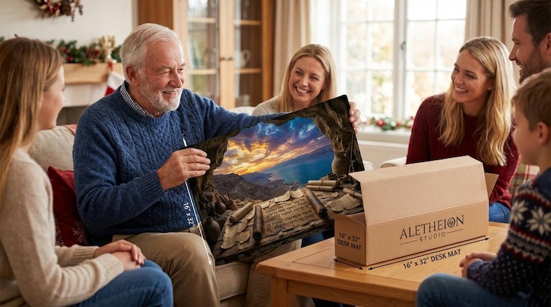Desk Mat | Dead Sea Scrolls Overlooking Sea | Bible Study Resource Tool ...