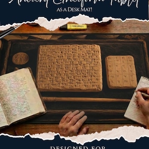 Kilskriftstavlor Skrivunderlägg | Mesopotamien Skrivhistoria | Gilgamesh-eposet | Vasspenna | Abraham Ur Kaldéerna Musmatta