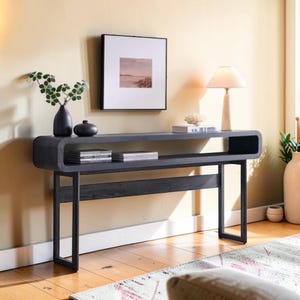 modern console table, narrow console table, entryway table, hallway table, minimalist furniture, wooden console table, mid century modern, slim console table, sofa table, modern home decor, scandinavian furniture, entryway decor, small space furniture