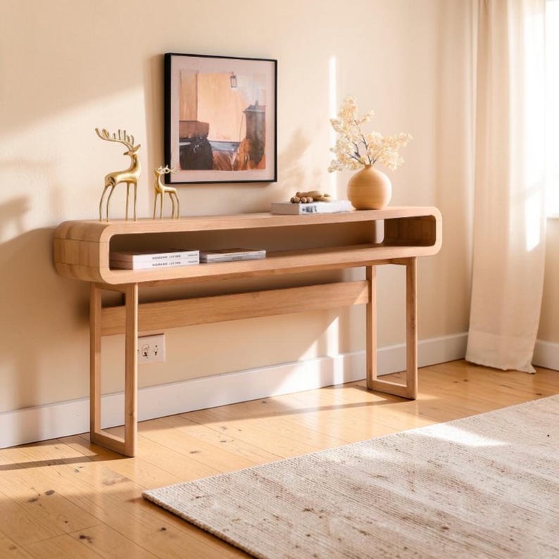 modern console table, narrow console table, entryway table, hallway table, minimalist furniture, wooden console table, mid century modern, slim console table, sofa table, modern home decor, scandinavian furniture, entryway decor, small space furniture