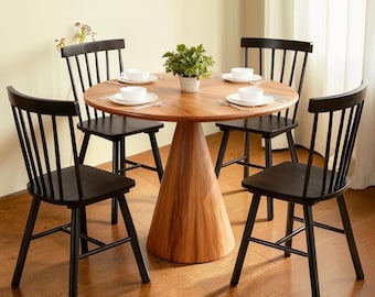 Set of 4 Dining Chairs, Solid Hardwood Farmhouse Kitchen Furniture