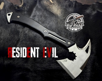 Resident Evil Leon Hatchet | RE9 Full Tang Stainless Steel Axe, G10 Handle