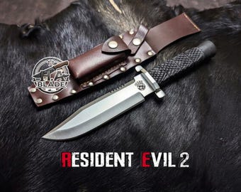 Handmade D2 Steel RE2 Claire Redfield Replica Knife with Sheath