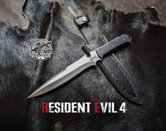 Jack Krauser RE4 Knife Replica | Hand-Forged Carbon Steel Bowie Collector's Piece