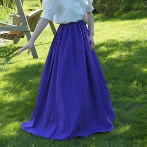 3 Gored Comfort Drawstring Skirt | 100% Cotton Solids or Prints | Modest | Civil War | Colonial | Victorian | Medieval | Renaissance Skirt