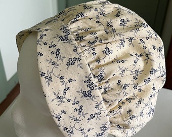 Custom Order Womens' or Girls' Eared Dormeuse Cap | Cotton Prints | Mob Cap | Night Cap | Day Cap | 18th Century | Colonial Williamsburg