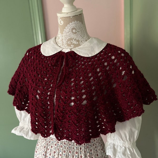 DOWNLOAD TODAY Victorian Capelet Crochet Pattern | Instant Download
