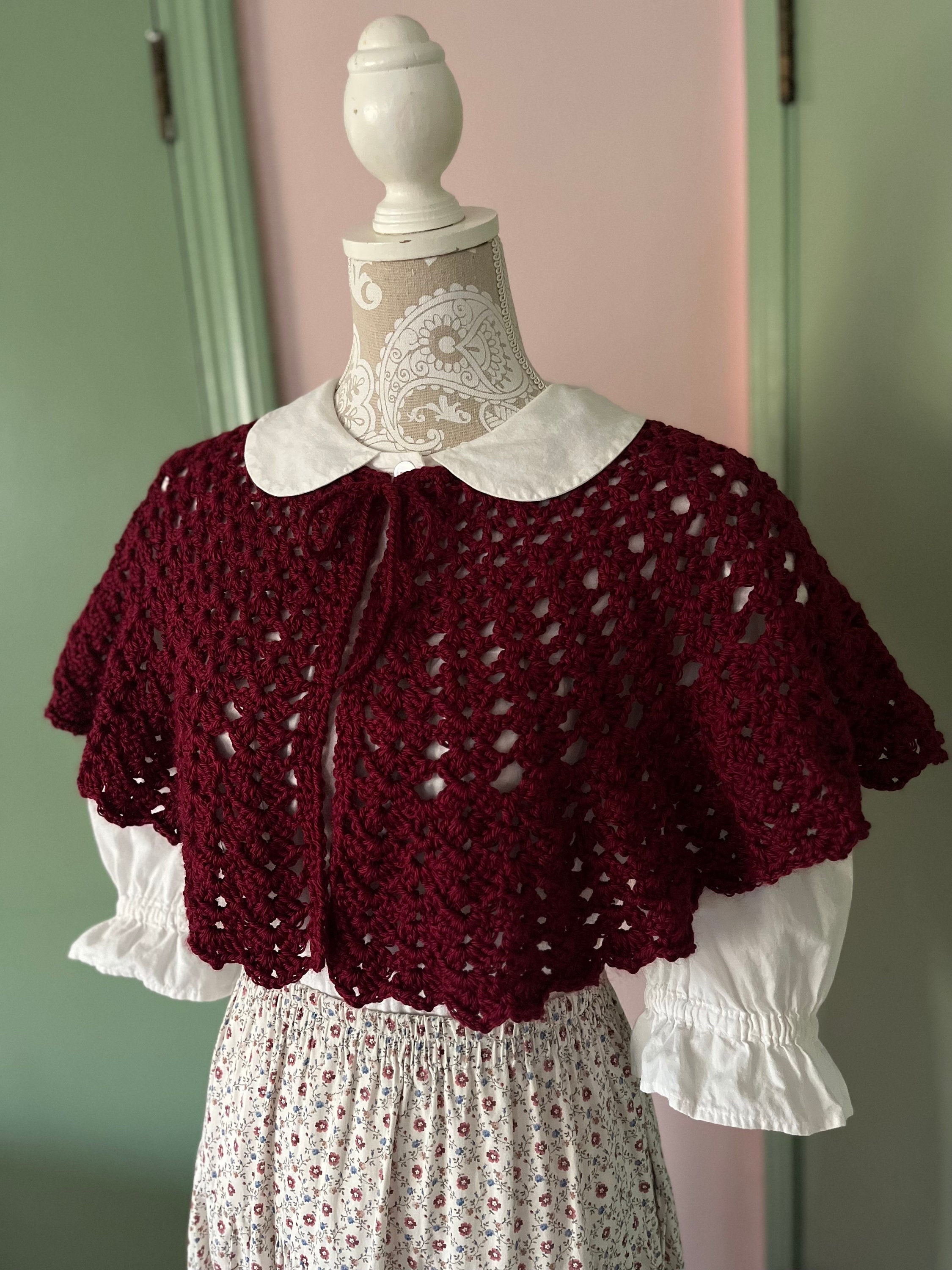 DOWNLOAD TODAY Victorian Capelet Crochet Pattern | Instant
