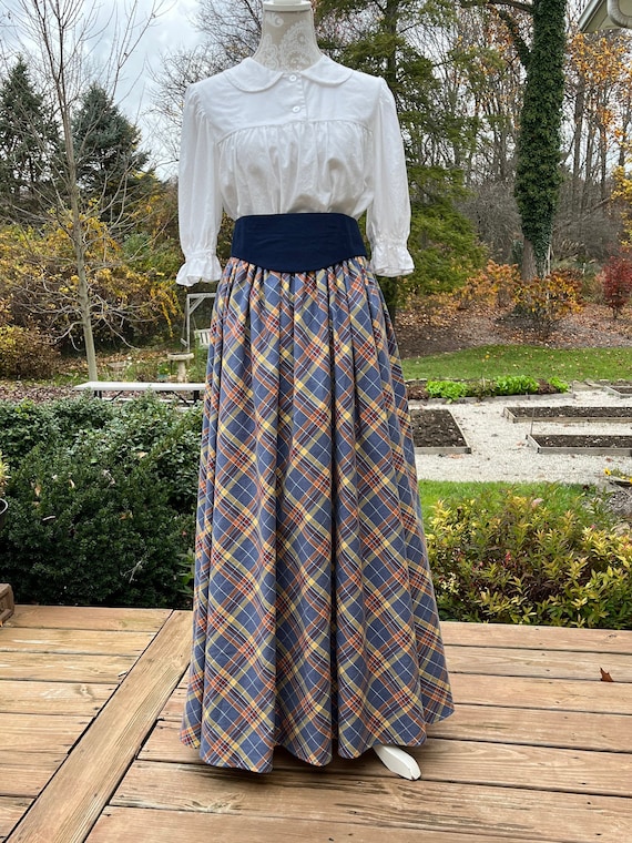 Diagonal Plaid Flannel Skirt Cotton 3 Gored Comfort - Etsy Sweden