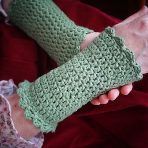 DOWNLOAD TODAY Simply Warm Fingerless Wrist Warmers/Mitts/Gloves Crochet Pattern
