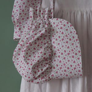 Girls Calico Prairie Bonnet Sz X-Small, Small, Medium, Large | Prairie | Pioneer | Shaker | Frontier | Sunhat | Little House | Historical