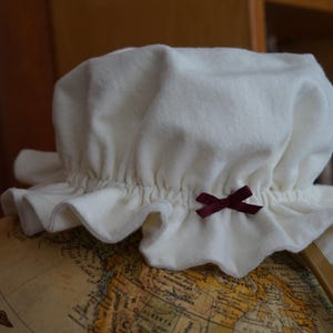 Mob Cap for Girls in Cotton or Linen | Sleep Cap | Night Cap | Victorian | Edwardian | Colonial | Historical | Head Warmer | Hat