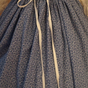 CUSTOM ORDER Ladies Drawstring Apron in White or Unbleached Muslin Two ...