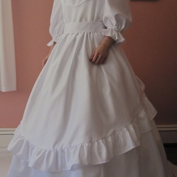 Reserved for Perkins Victorian Satin Ruffles Formal Gown