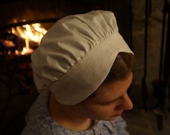 Custom Order Women&#39;s Eared Dormeuse Cap | 100% Cotton or Linen