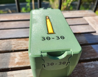 Caja de almacenamiento de munición 30-30 para 50 cartuchos / Estuche para munición de rifle Box Loc / Inserto extraíble
