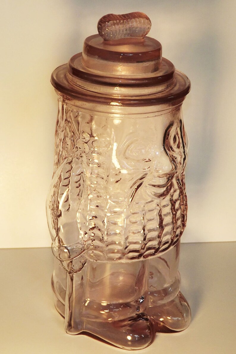 Mr. Peanut Pink Depression Cookie Jar Vintage Etsy