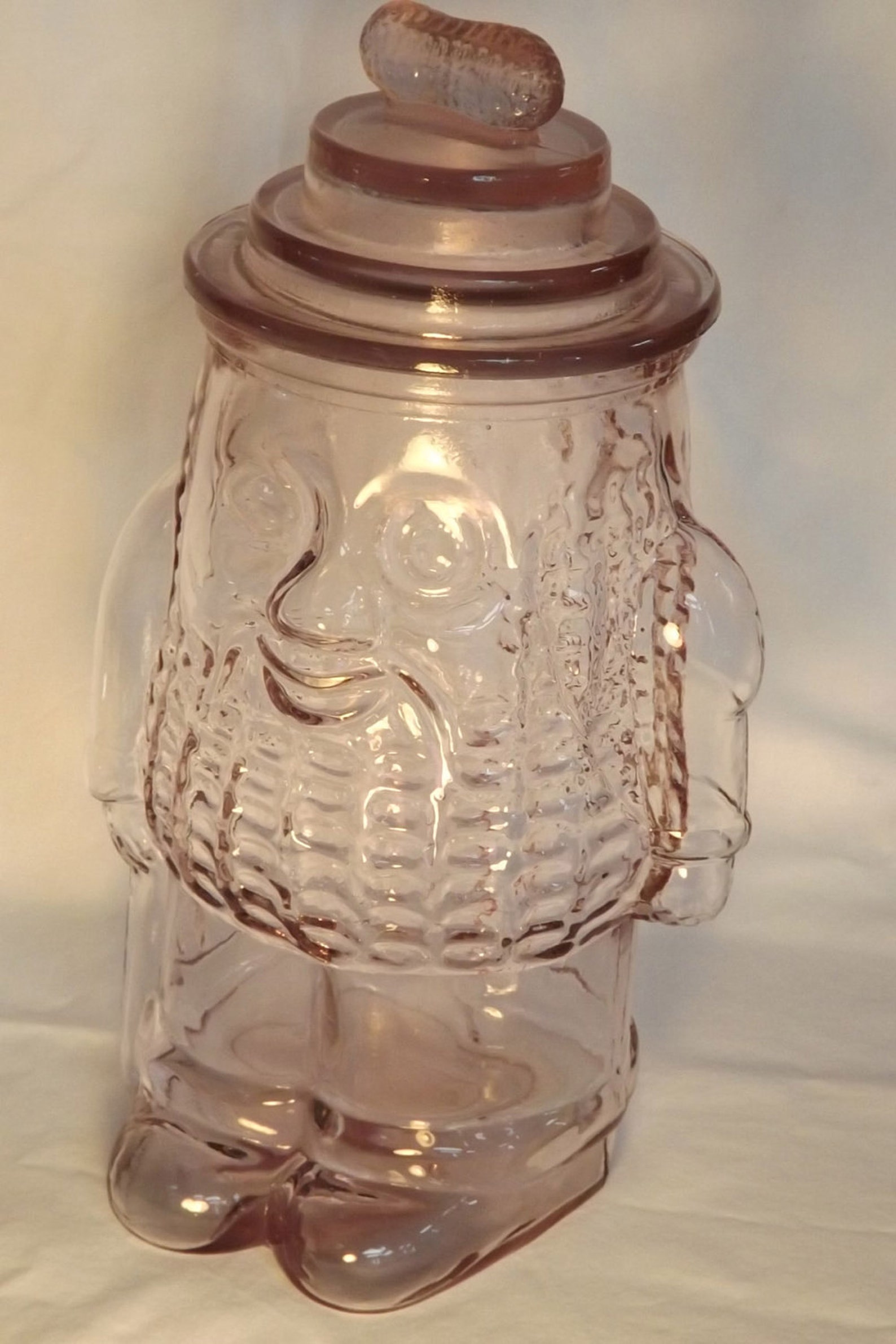 Mr. Peanut Pink Depression Cookie Jar Vintage Etsy
