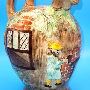 Radford England Hand painted Pottery – 1940s–50s Textured Glaze Decorator Signed DL